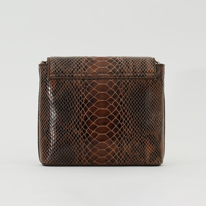 CHLOE PYTHON SLING BAG TAN
