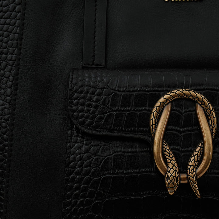 MARION TOTE BAG BLACK CROCO