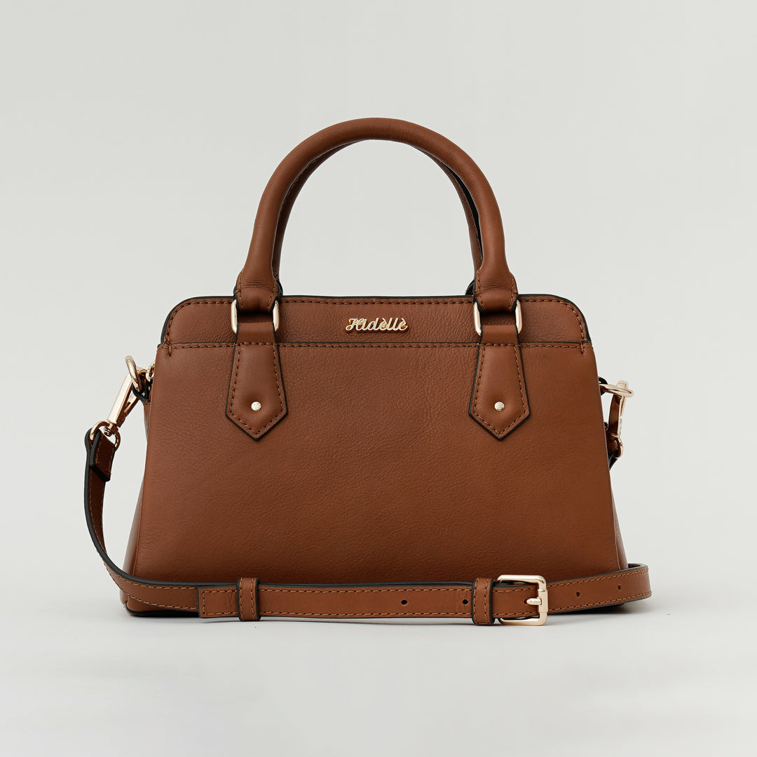 EVELYNE SATCHEL BAG TAN