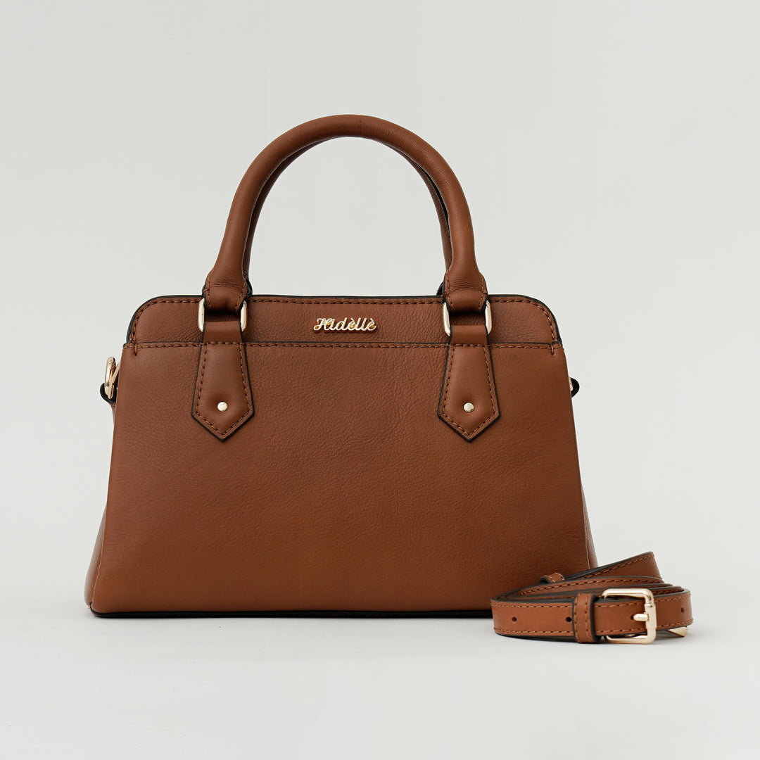 EVELYNE SATCHEL BAG TAN