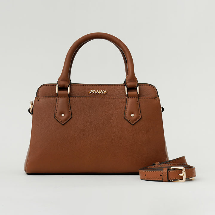EVELYNE SATCHEL BAG TAN