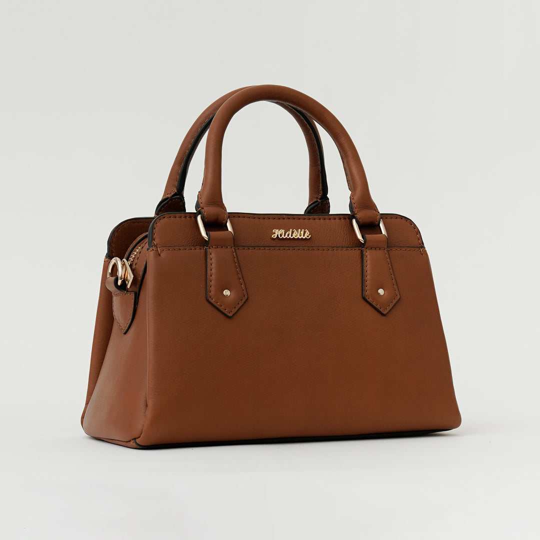 EVELYNE SATCHEL BAG TAN
