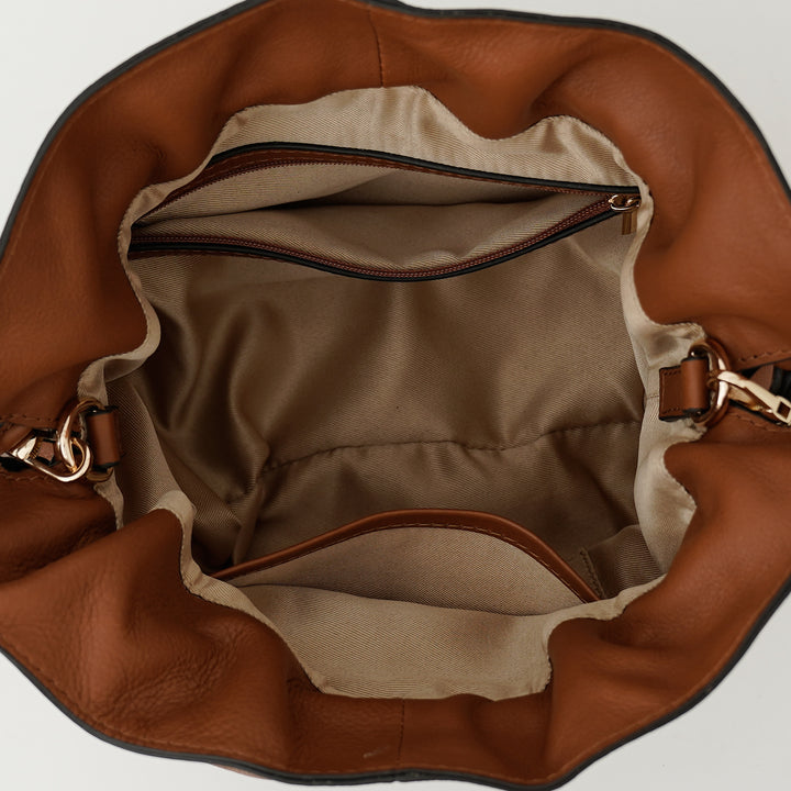 CLEMENCE SLING BAG TAN