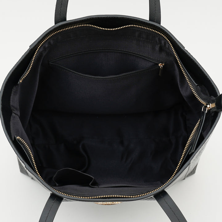 MARION TOTE BAG BLACK CROCO