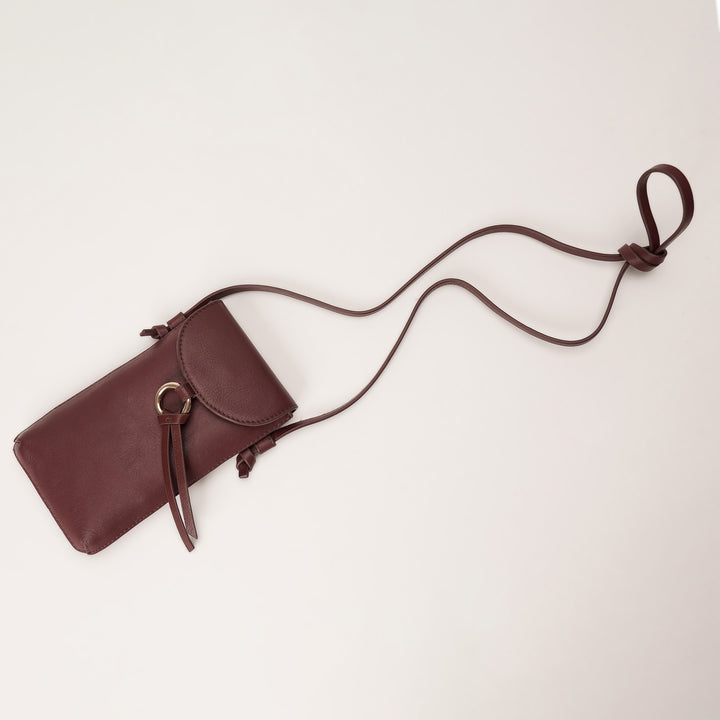 ROSE PHONE SLING BAG BORDEUX