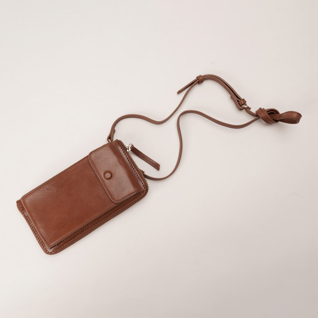 JANICE PHONE + WALLET SLING BAG TAN
