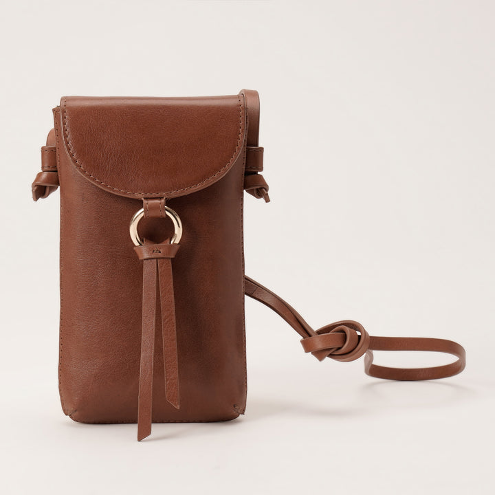 ROSE PHONE SLING BAG TAN