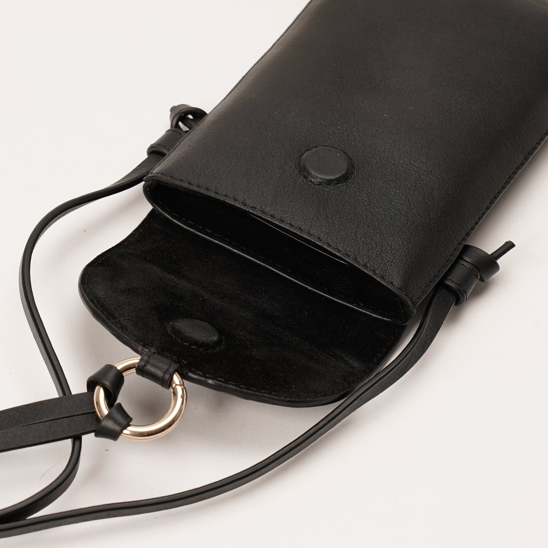 ROSE PHONE SLING BAG BLACK