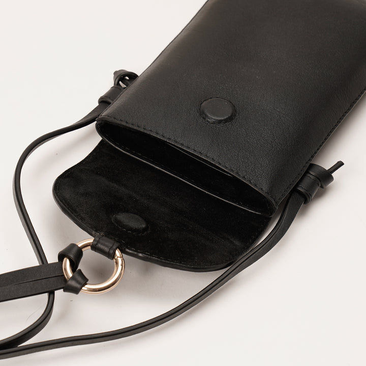 ROSE PHONE SLING BAG BLACK