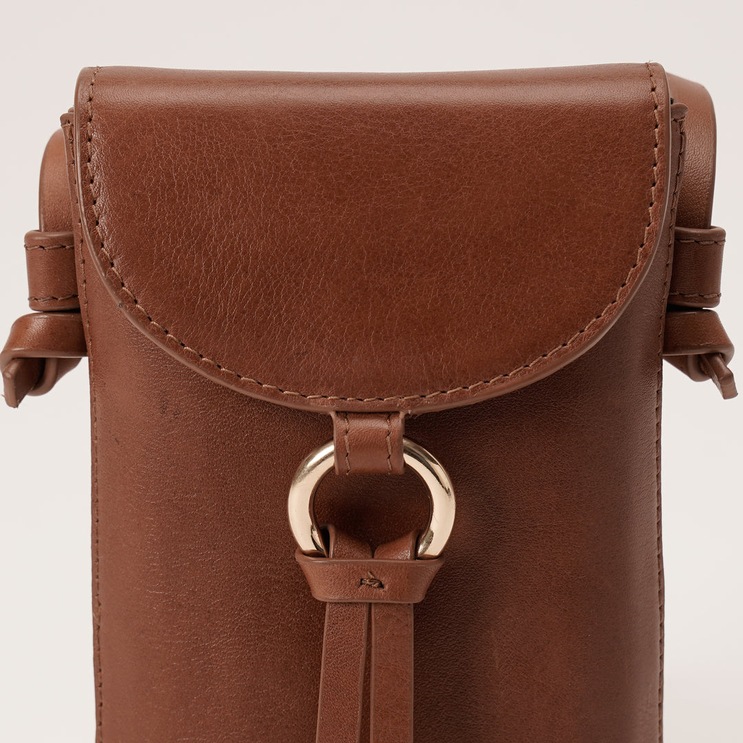 ROSE PHONE SLING BAG TAN