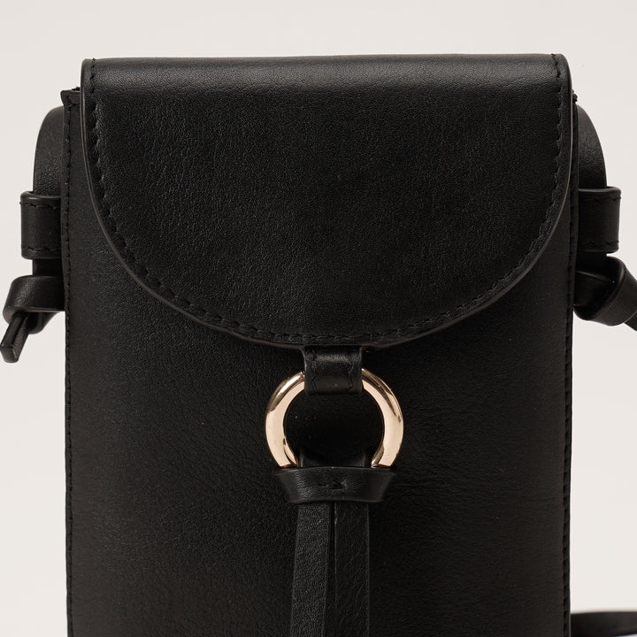 ROSE PHONE SLING BAG BLACK