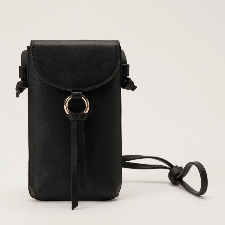 ROSE PHONE SLING BAG BLACK