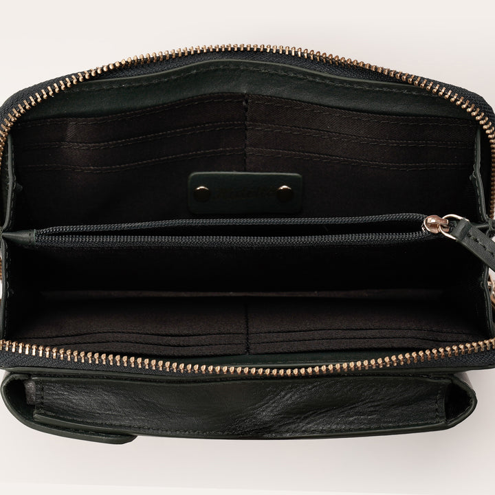 JANICE PHONE + WALLET SLING BAG  OLIVE