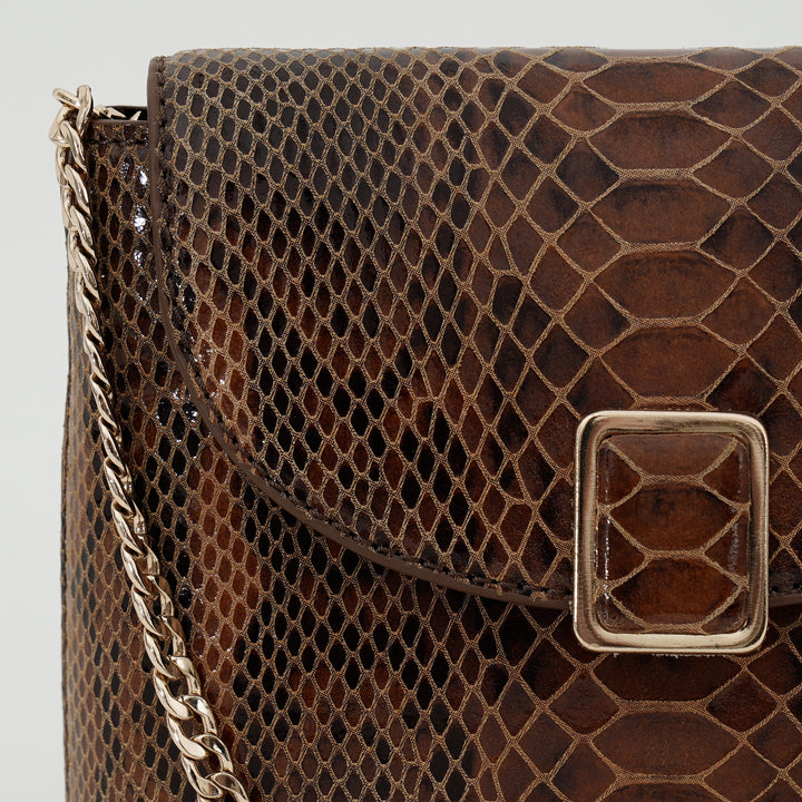 CHLOE PYTHON SLING BAG TAN