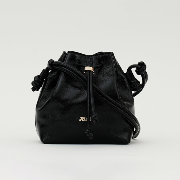 VALENTINE SLING BAG BLACK CROCO