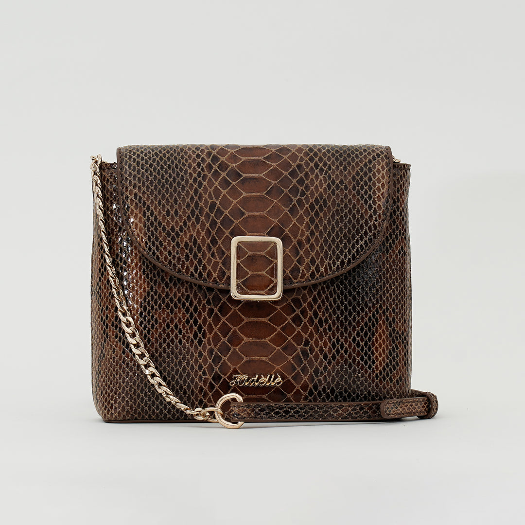 CHLOE PYTHON SLING BAG TAN