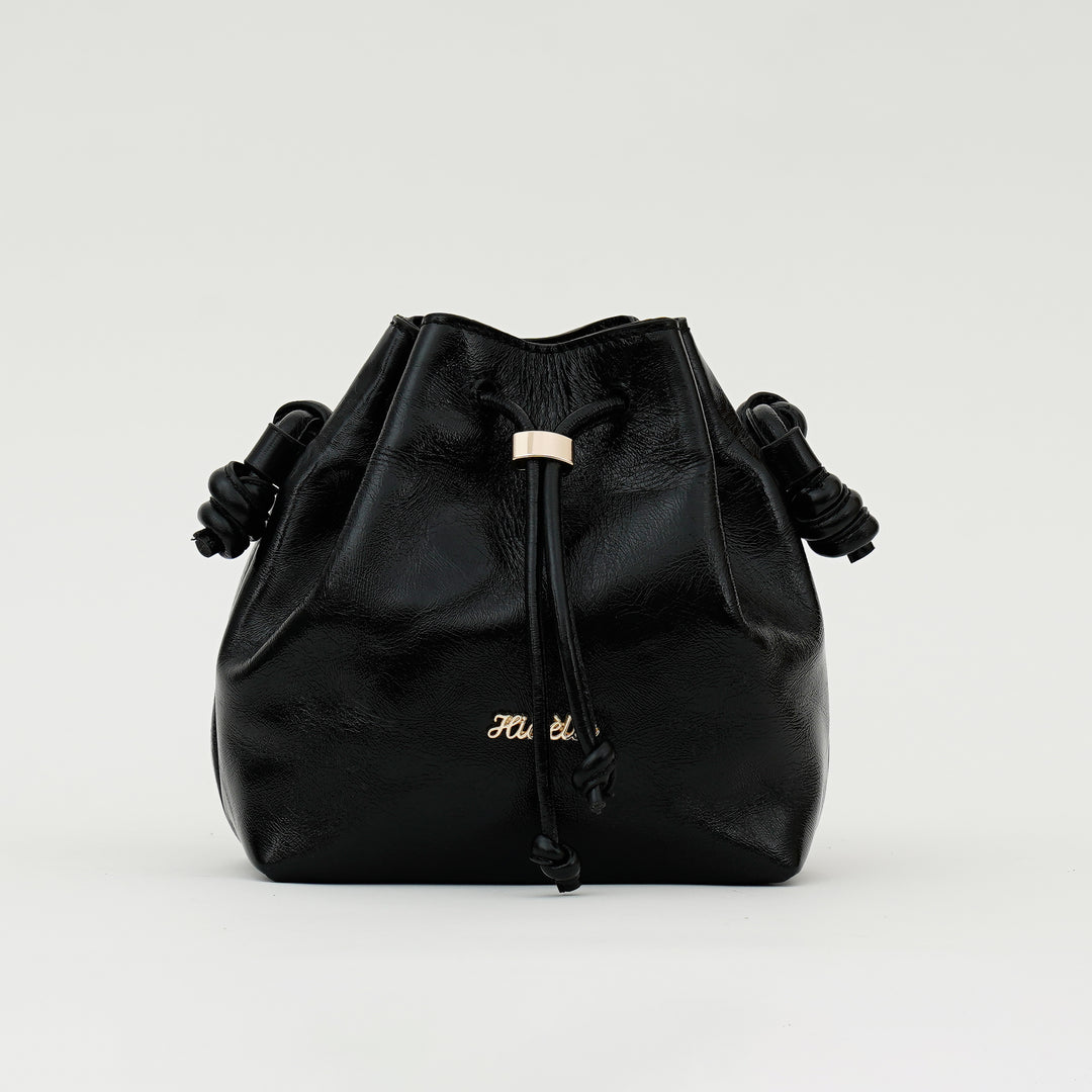 VALENTINE SLING BAG BLACK CROCO