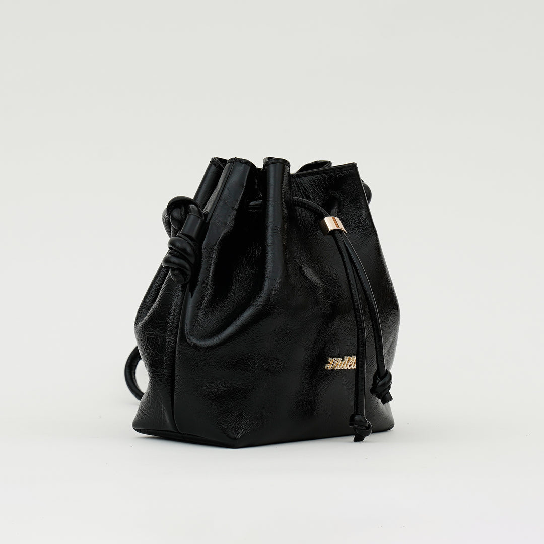 VALENTINE SLING BAG BLACK CROCO