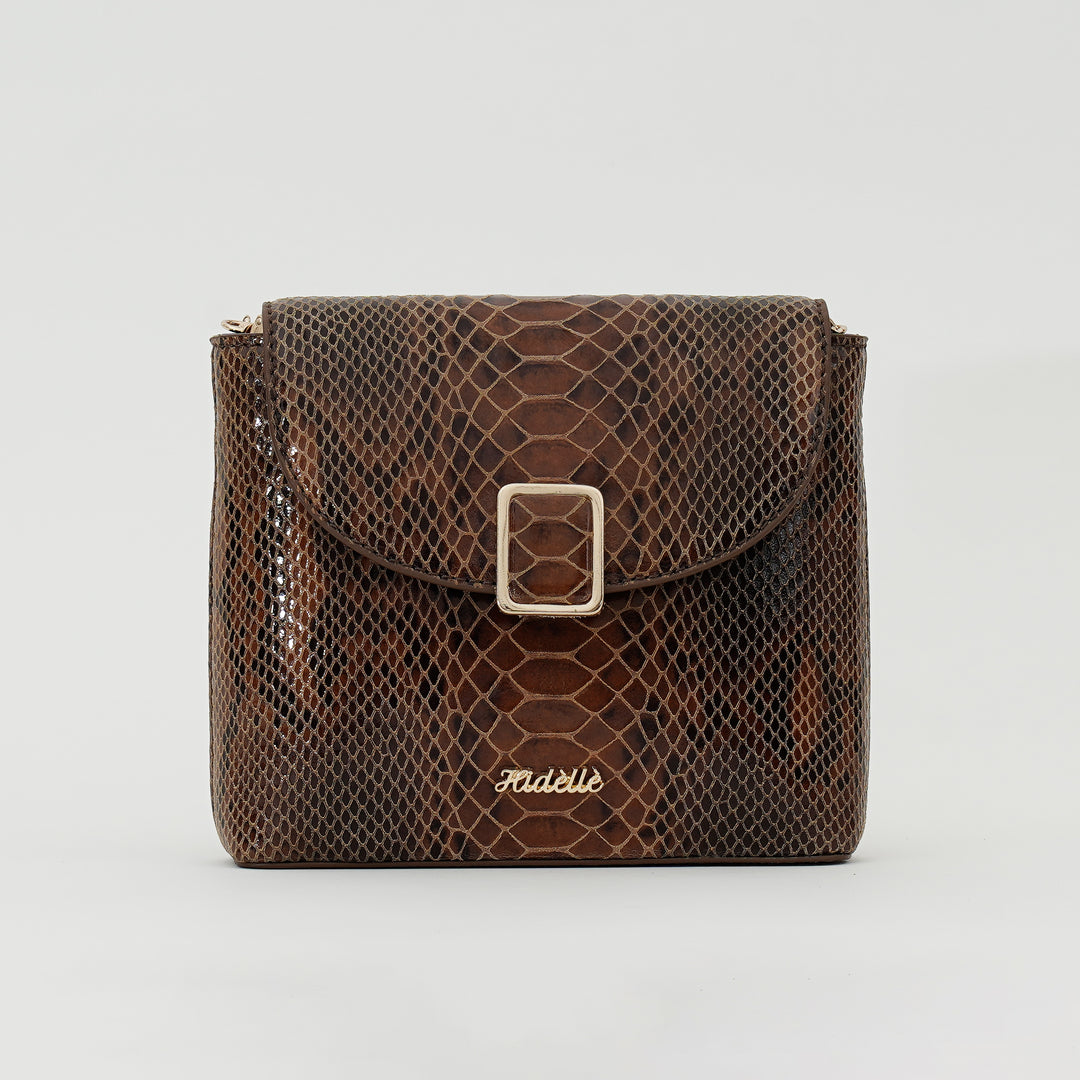 CHLOE PYTHON SLING BAG TAN