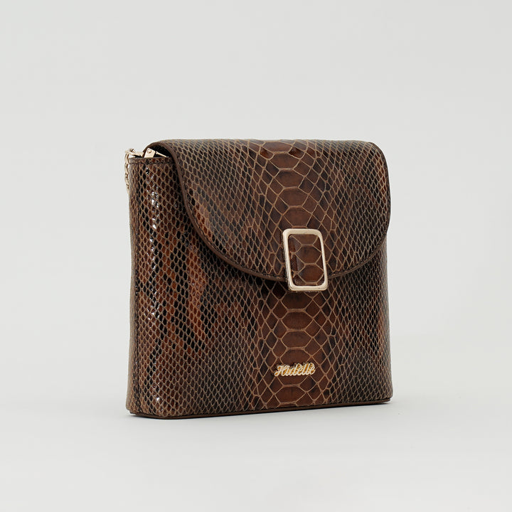 CHLOE PYTHON SLING BAG TAN