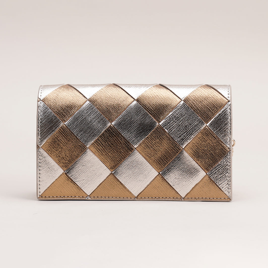 Camille Clutch Large Gold Silver