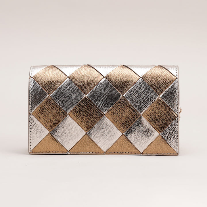 Camille Clutch Large Gold Silver