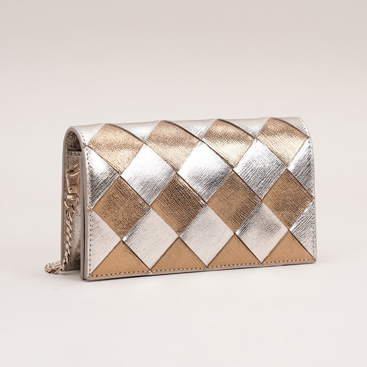 Camille Clutch Large Gold Silver