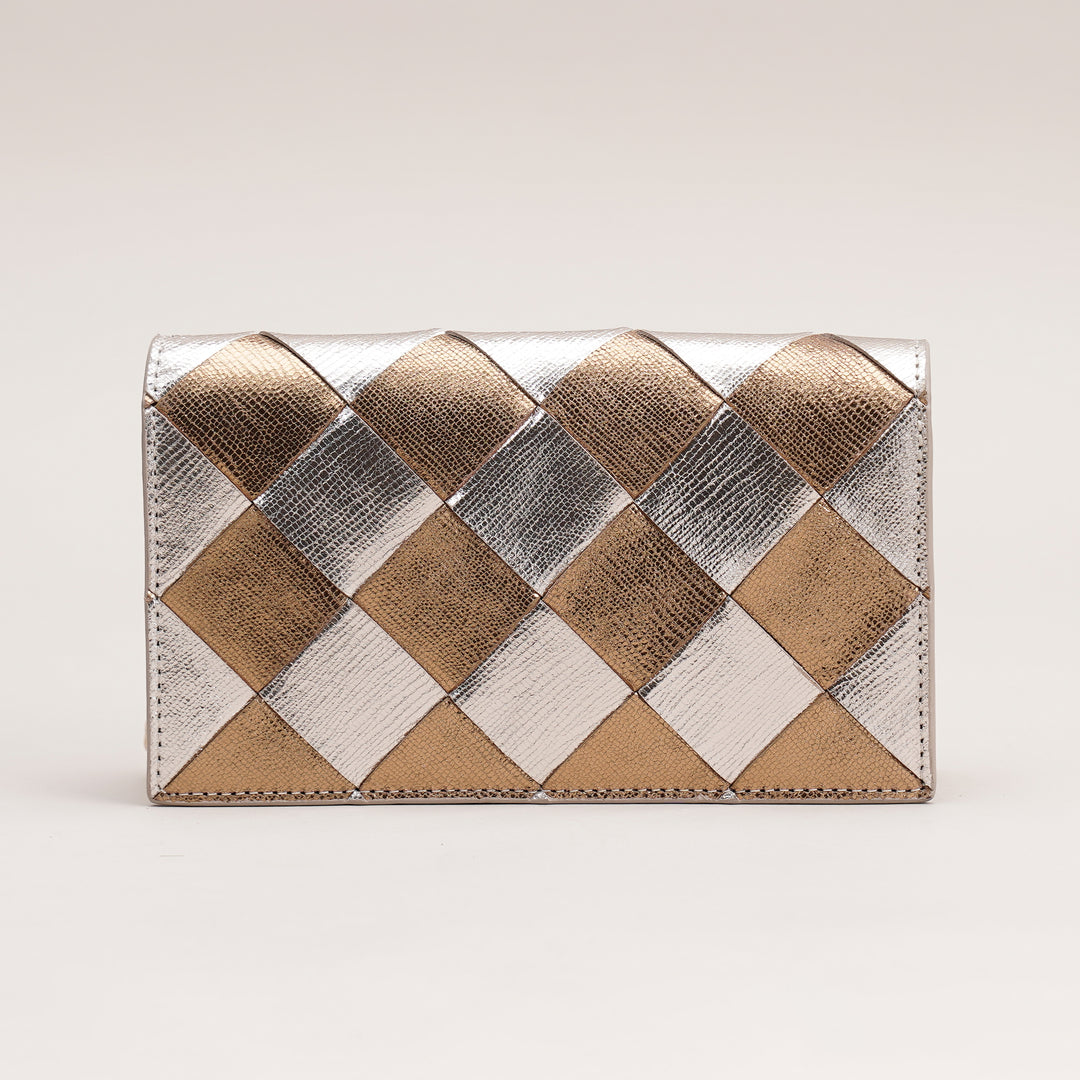 Camille Clutch Large Gold Silver