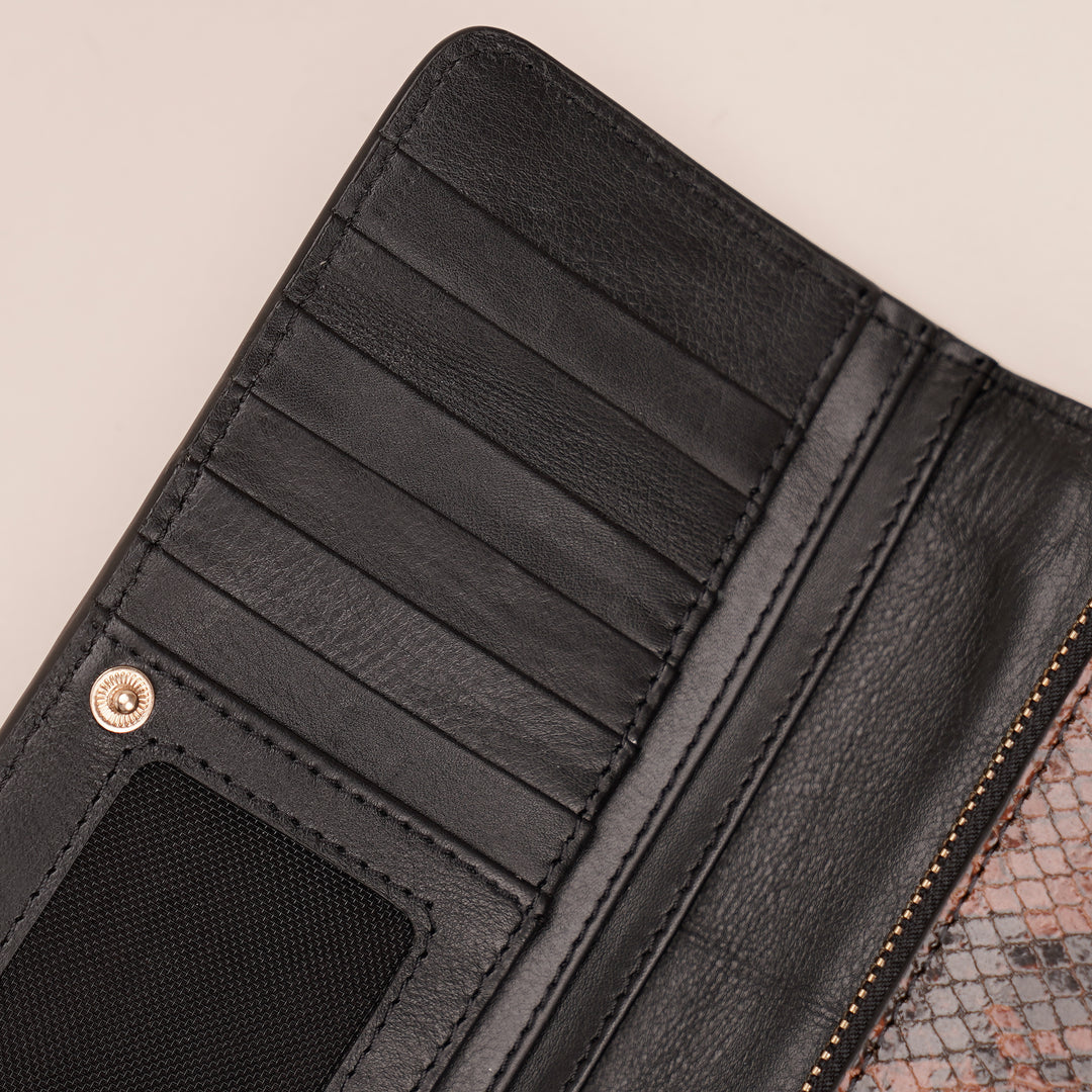 LILOU WALLET BLACK PYTHON