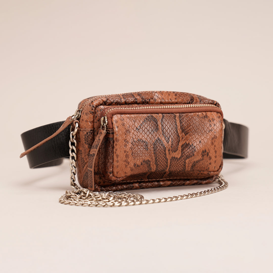 FANNY SLING BAG BROWN PYTHON
