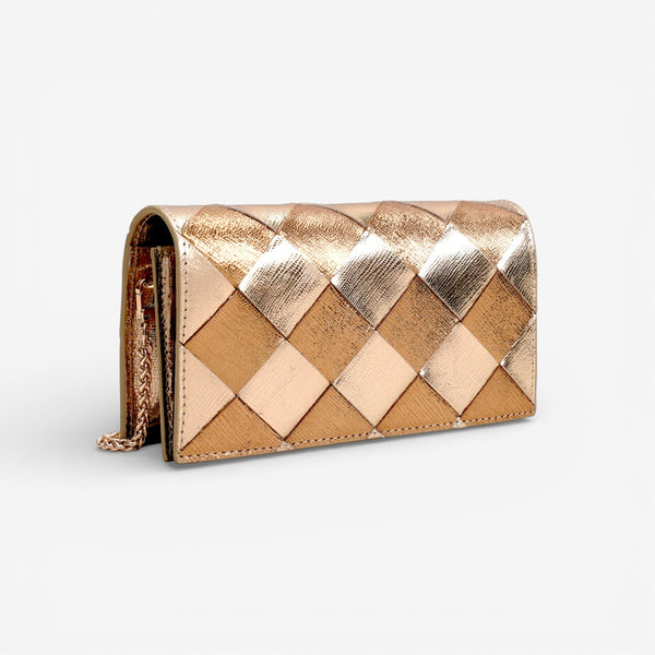 CAMILLE CLUTCH LARGE GOLD COPPER