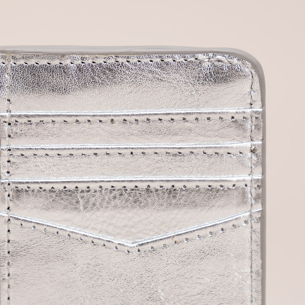 Edme Card Holder Silver - HIDELLE
