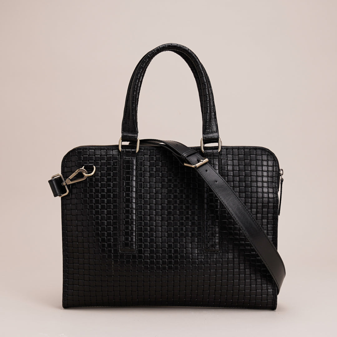Gabrielle Laptop Bag Black - HIDELLE