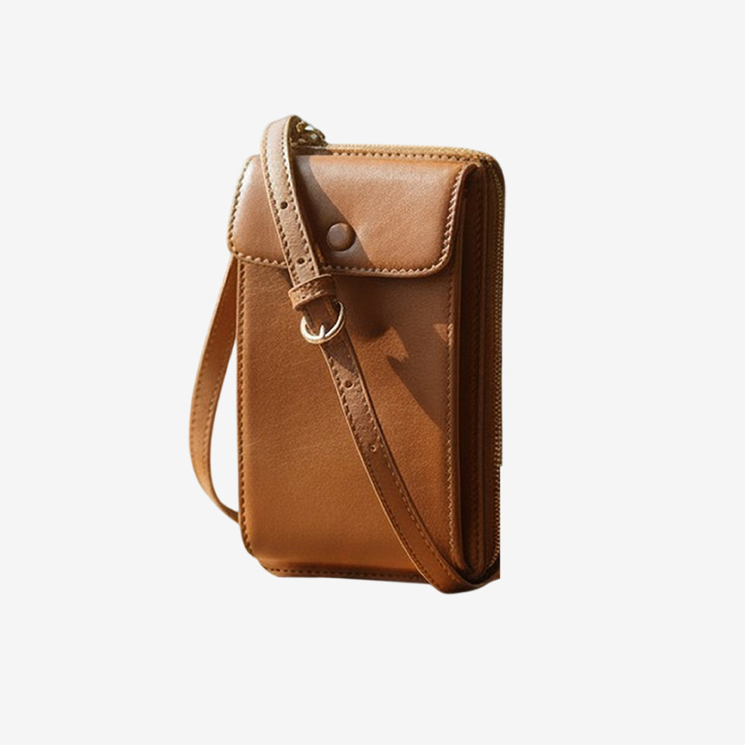 JANICE PHONE + WALLET SLING BAG TAN
