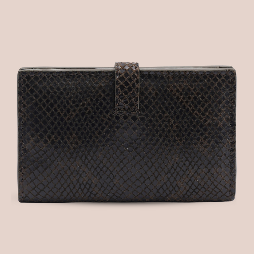 Lily Wallet Khaki Python - HIDELLE