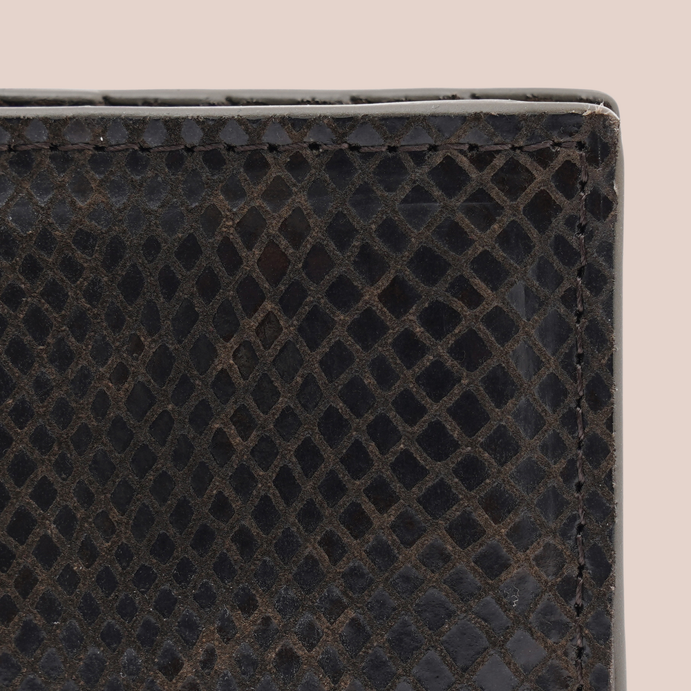 Lily Wallet Khaki Python - HIDELLE