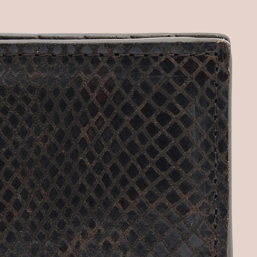 Lily Wallet Khaki Python - HIDELLE