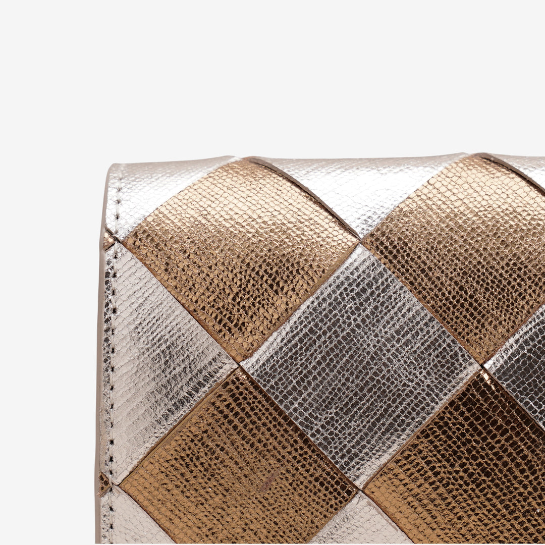 CAMILLE CLUTCH LARGE COPPER SILVER