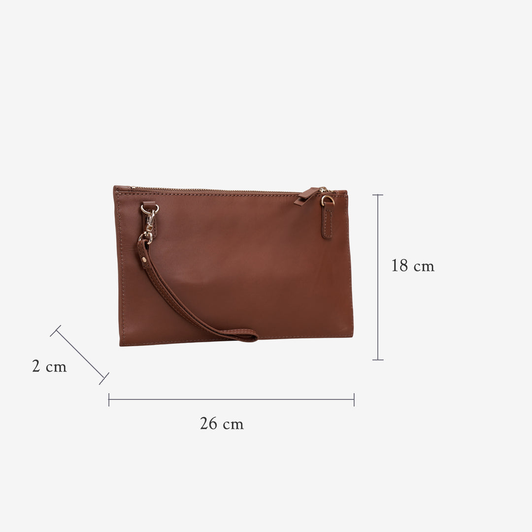 ELENA CLUTCH BROWN