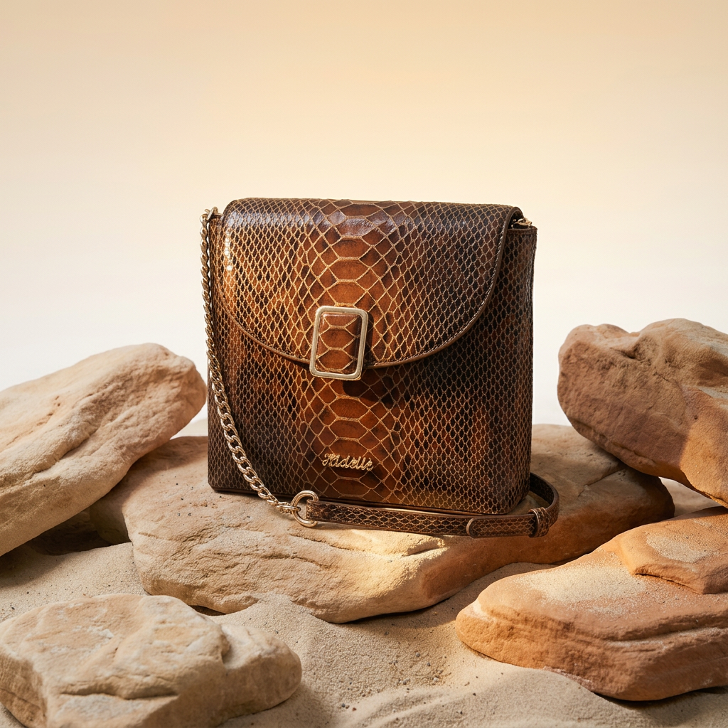 CHLOE PYTHON SLING BAG TAN