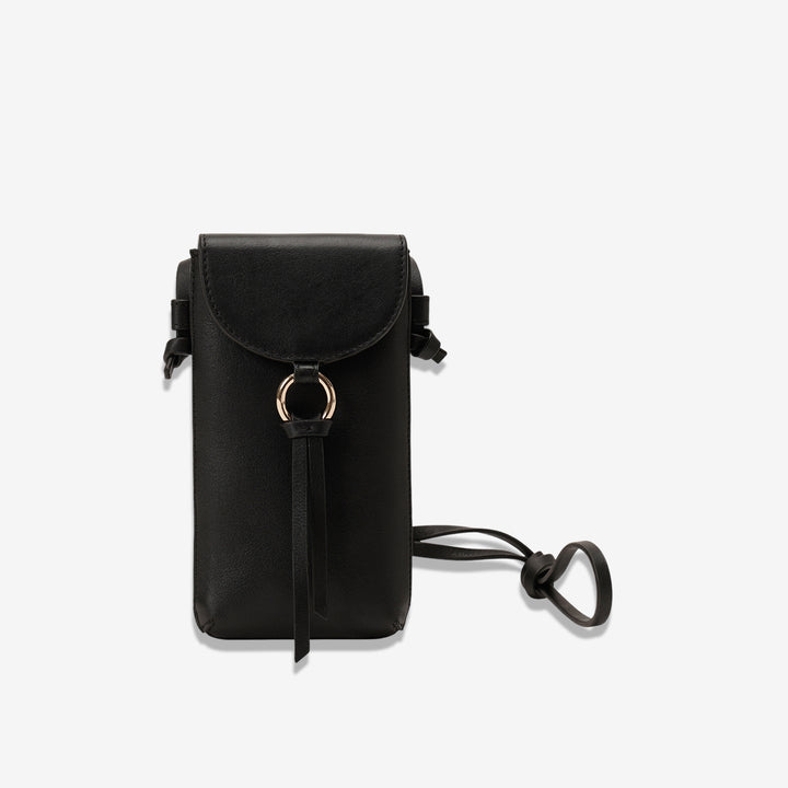 ROSE PHONE SLING BAG BLACK