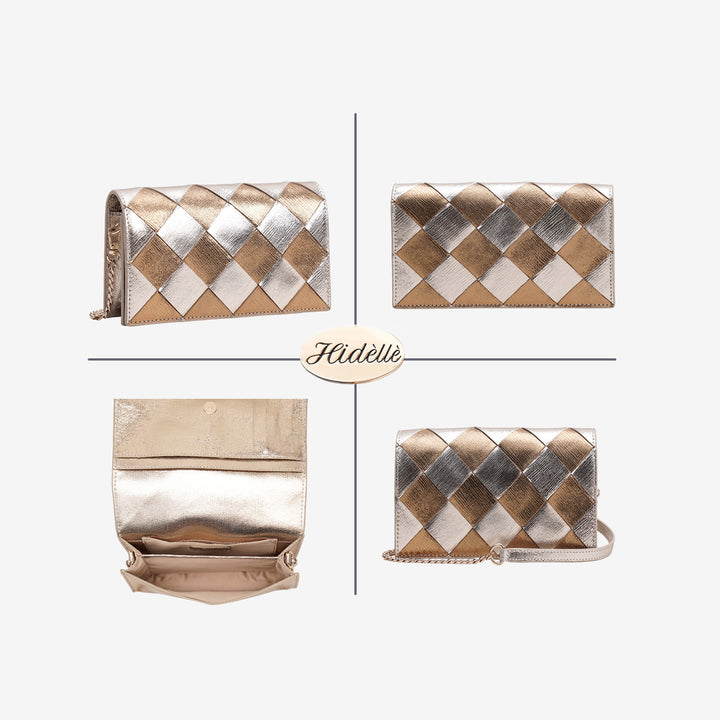 CAMILLE CLUTCH LARGE COPPER SILVER