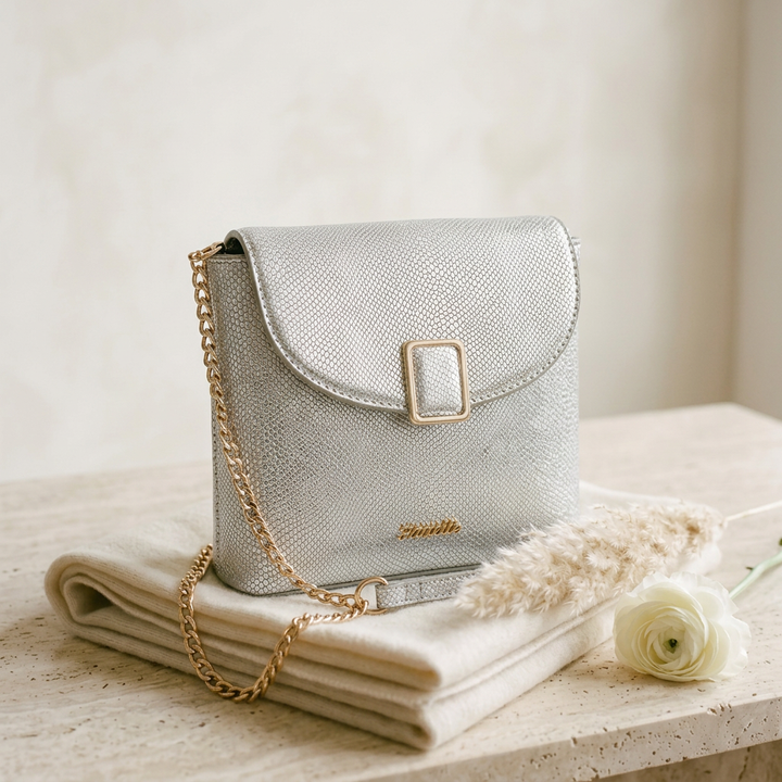 CHLOE SLING BAG SILVER