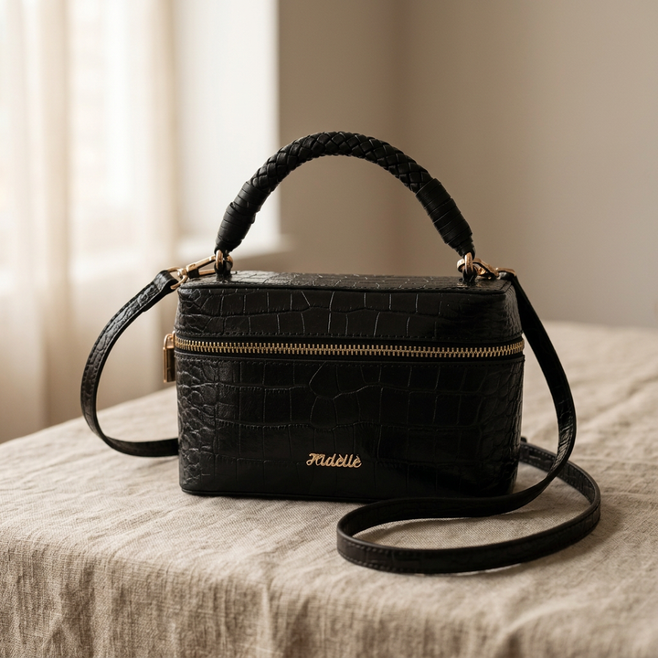 ROSALINE SLING BAG BLACK CROCO