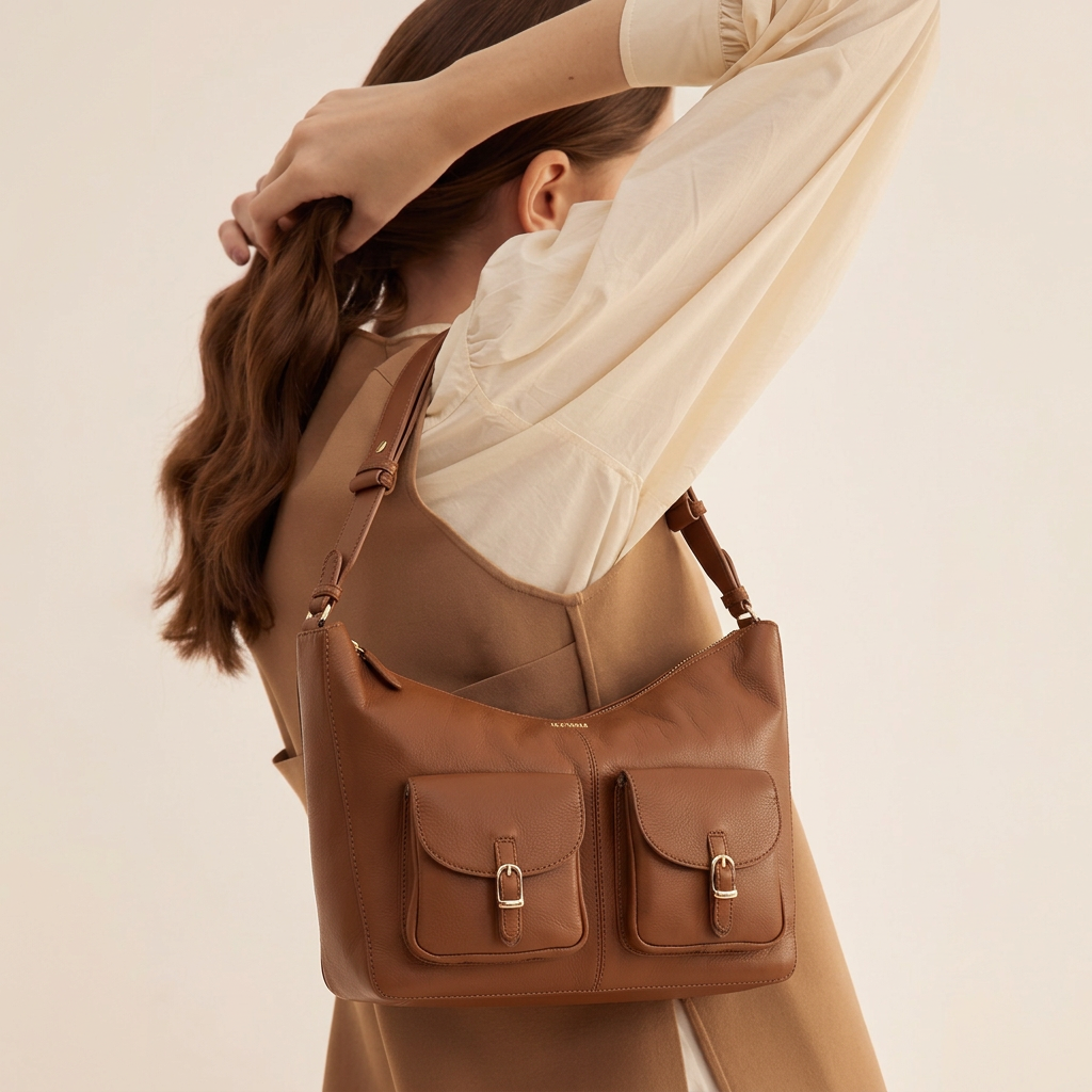 BERENICE HOBO BAG TAN