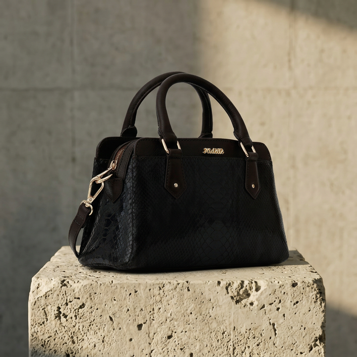 EVELYNE SATCHEL BAG BROWN