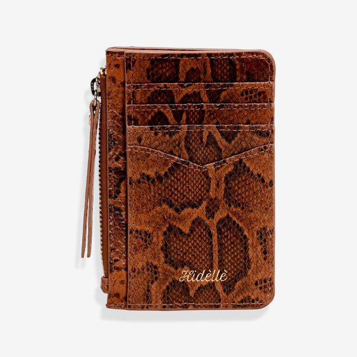 EDME CARD HOLDER TAN PYTHON
