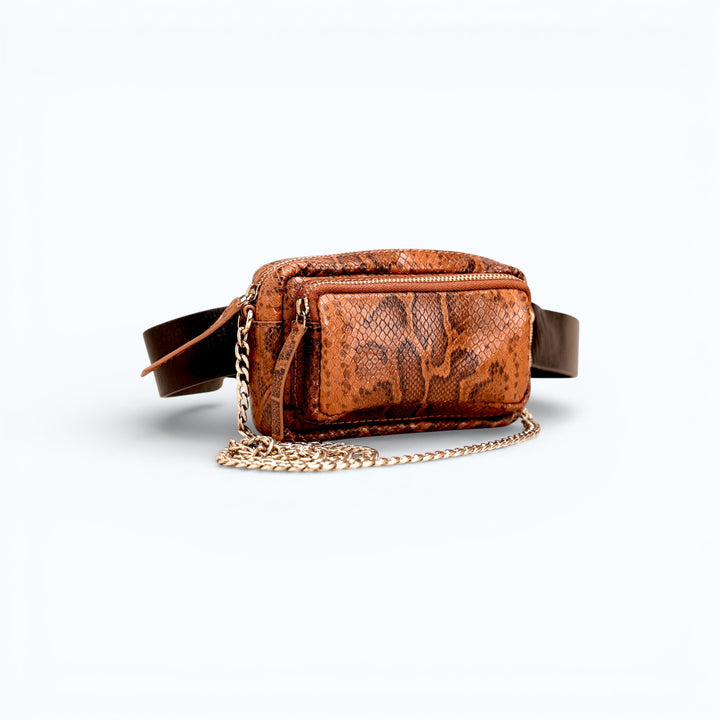 FANNY SLING BAG BROWN PYTHON