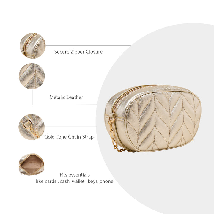 ANNA SLING BAG PLATINE