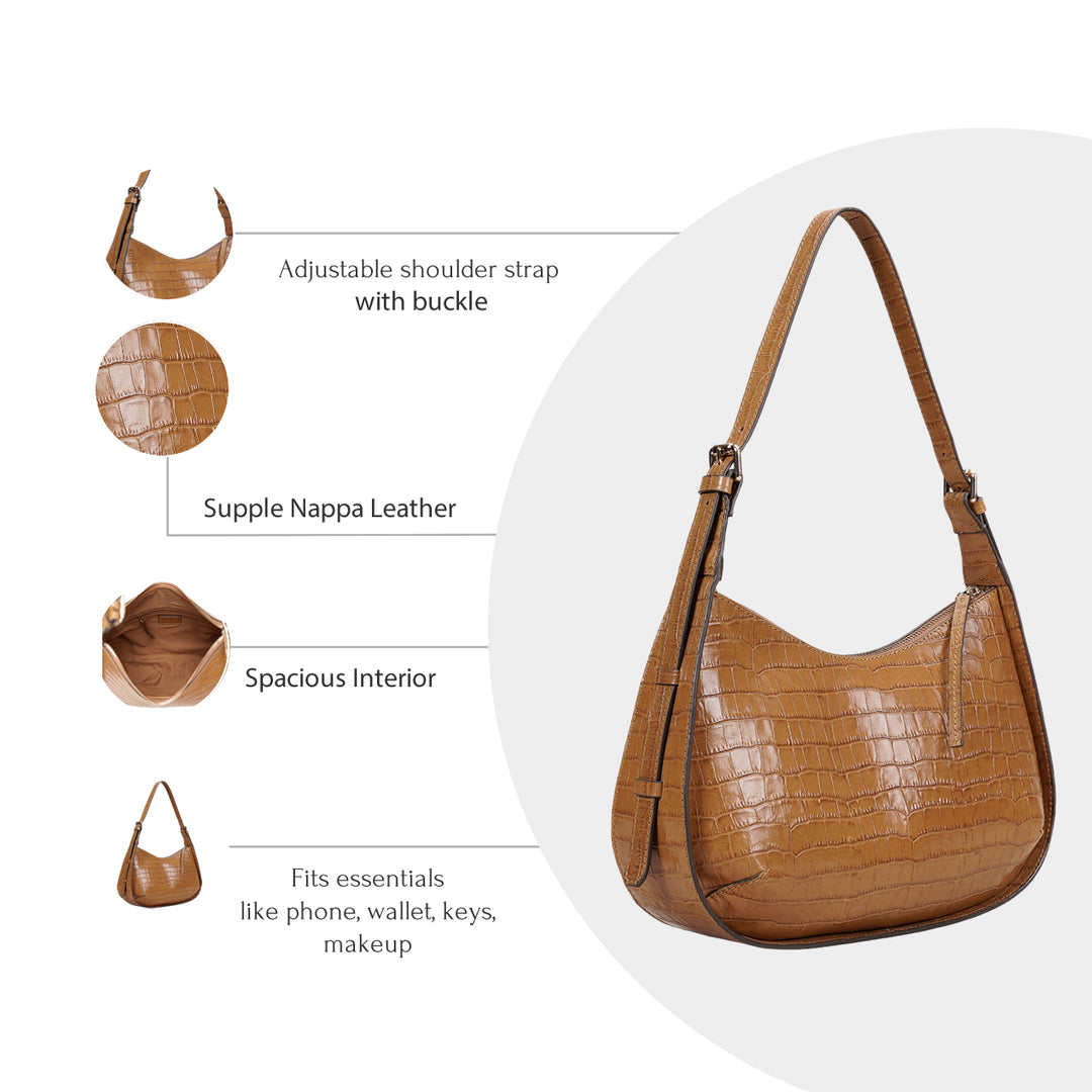 PAULINE HOBO BAG MUSTARD